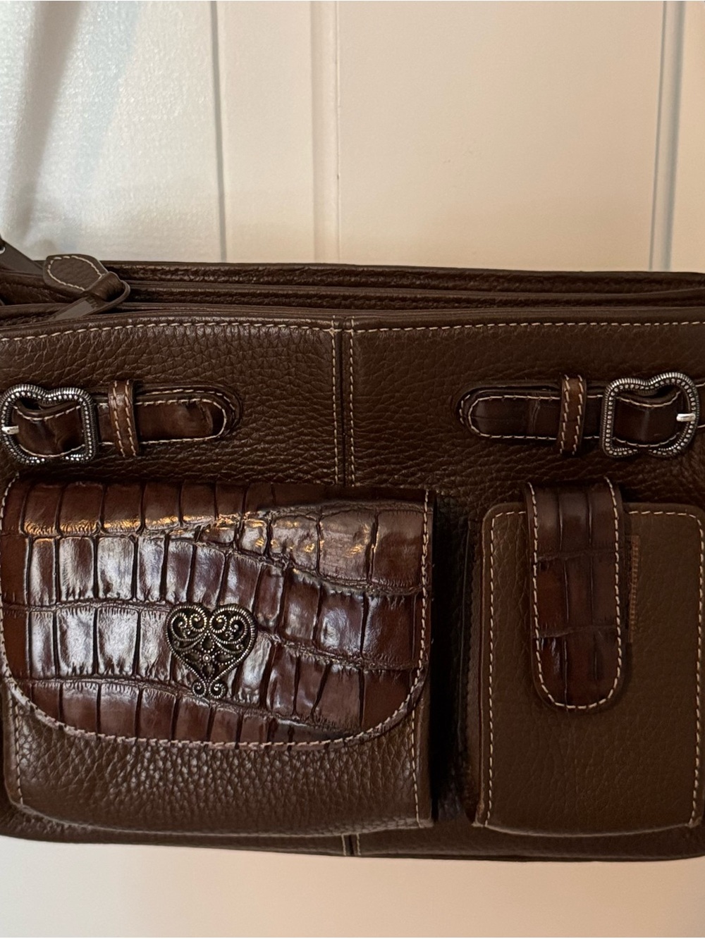 Brighton Women's Crossbody Brown Leather Bag - Stylish Classic Everyday Carry